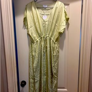 green lucy paris maxi button down dress